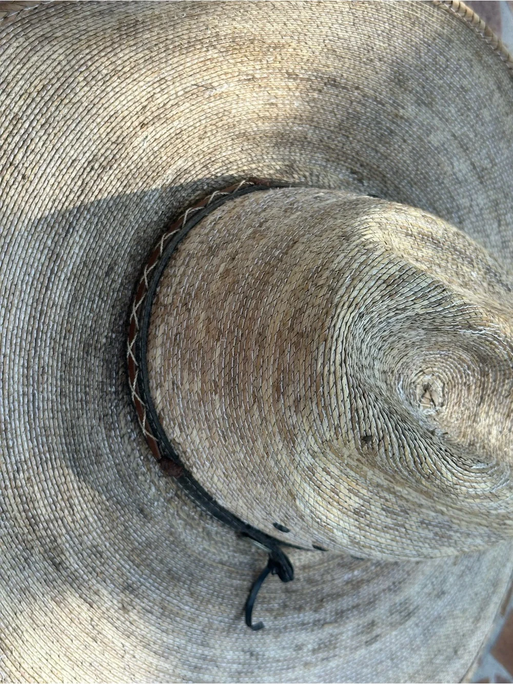 Vintage Larry Mahan 15X Straw Cowboy Hat Cattleman Crease Made in USA